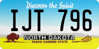ND license plate IJT796