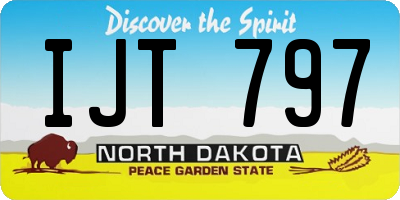 ND license plate IJT797