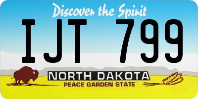 ND license plate IJT799