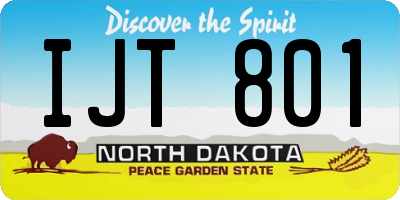 ND license plate IJT801