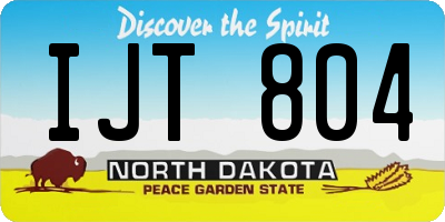 ND license plate IJT804