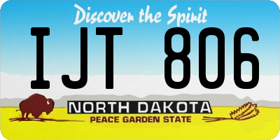 ND license plate IJT806