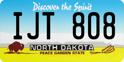 ND license plate IJT808