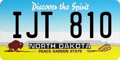 ND license plate IJT810