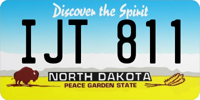 ND license plate IJT811