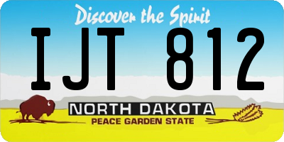 ND license plate IJT812
