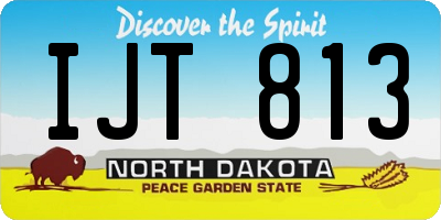 ND license plate IJT813