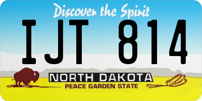 ND license plate IJT814