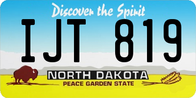 ND license plate IJT819