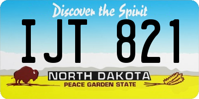 ND license plate IJT821