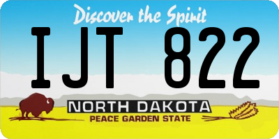 ND license plate IJT822