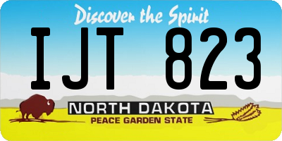 ND license plate IJT823