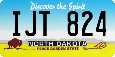 ND license plate IJT824