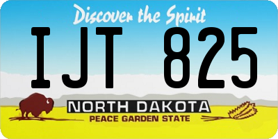 ND license plate IJT825