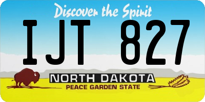 ND license plate IJT827
