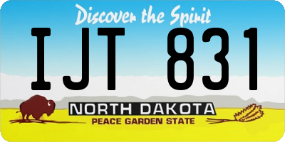 ND license plate IJT831