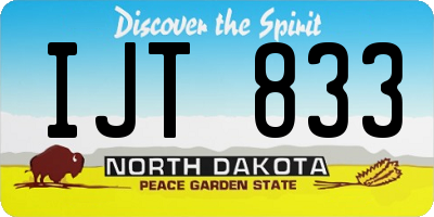 ND license plate IJT833