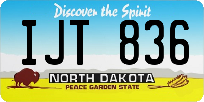 ND license plate IJT836