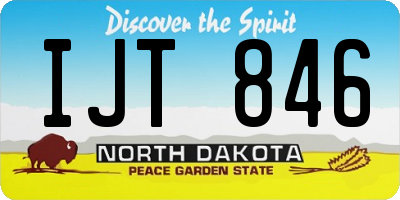 ND license plate IJT846