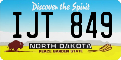 ND license plate IJT849