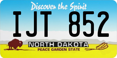 ND license plate IJT852