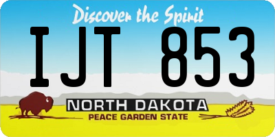 ND license plate IJT853