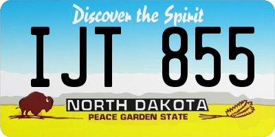 ND license plate IJT855