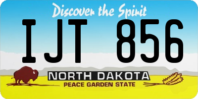 ND license plate IJT856