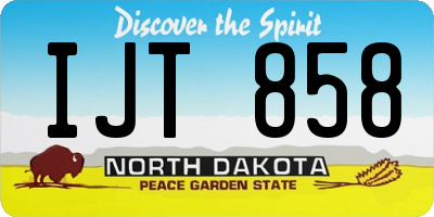 ND license plate IJT858