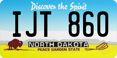 ND license plate IJT860