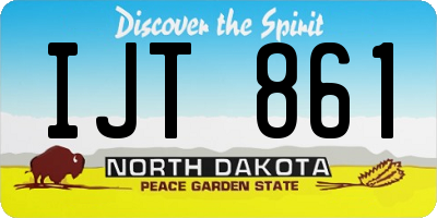 ND license plate IJT861