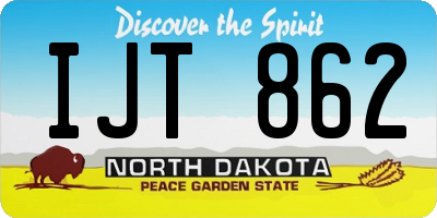 ND license plate IJT862