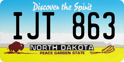 ND license plate IJT863