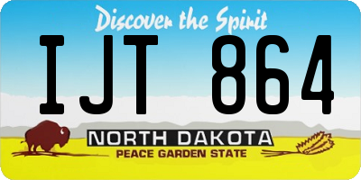 ND license plate IJT864