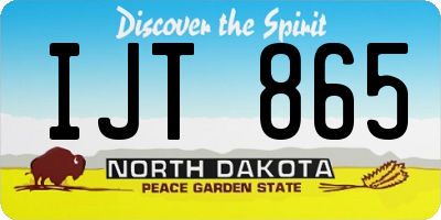 ND license plate IJT865