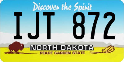 ND license plate IJT872