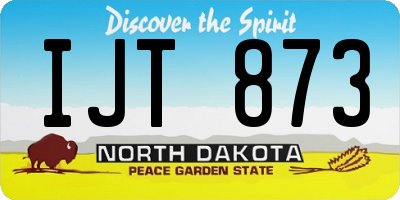 ND license plate IJT873