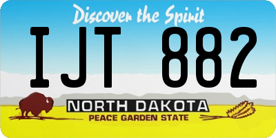 ND license plate IJT882
