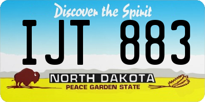 ND license plate IJT883