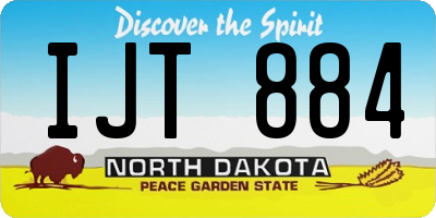 ND license plate IJT884