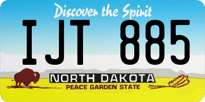 ND license plate IJT885
