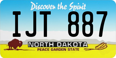 ND license plate IJT887