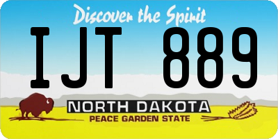 ND license plate IJT889
