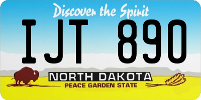 ND license plate IJT890