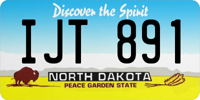 ND license plate IJT891