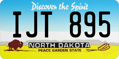 ND license plate IJT895