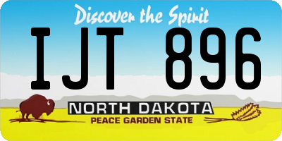 ND license plate IJT896