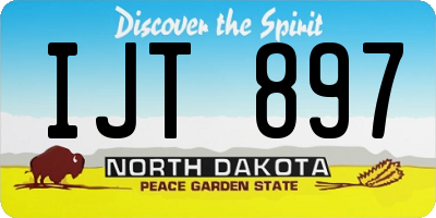 ND license plate IJT897