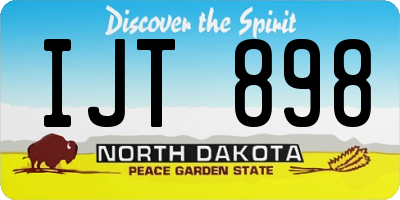 ND license plate IJT898