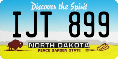 ND license plate IJT899